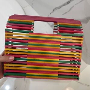 C&C California Colorful Striped Women's Handbag